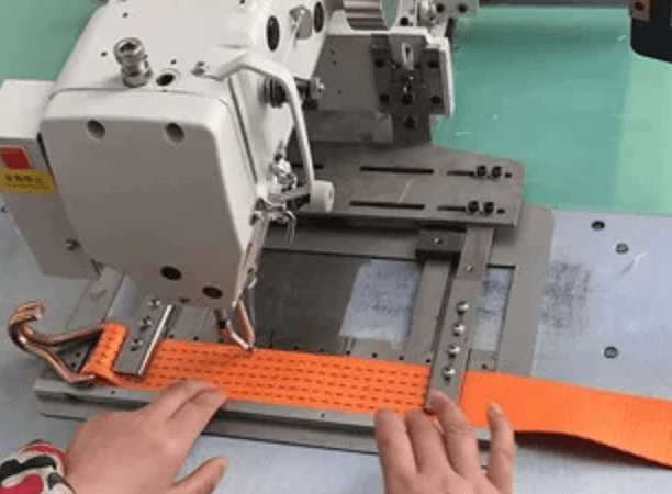Orange strap sewing production equipment